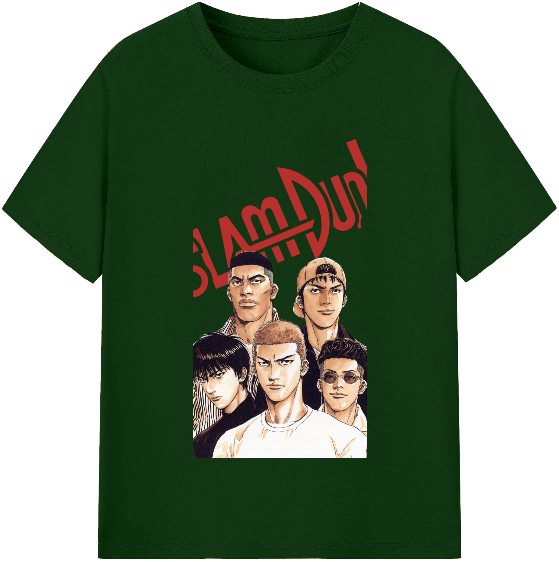SLAM DUNK／スラムダンク 綿100％半袖Tシャツ（フロントプリント）